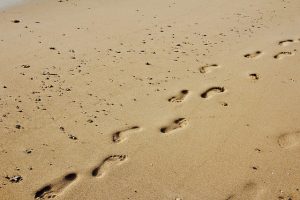 footprints in the sand