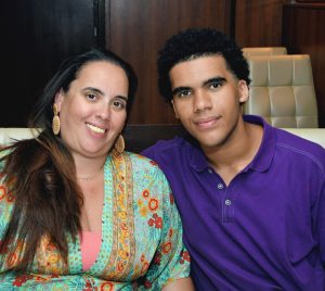 picture of author and son