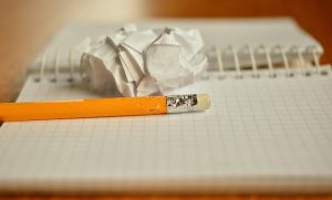 notebook and pencil
