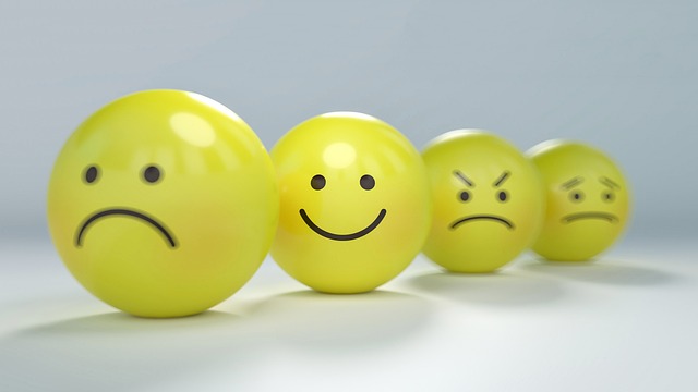 sad and happy faces