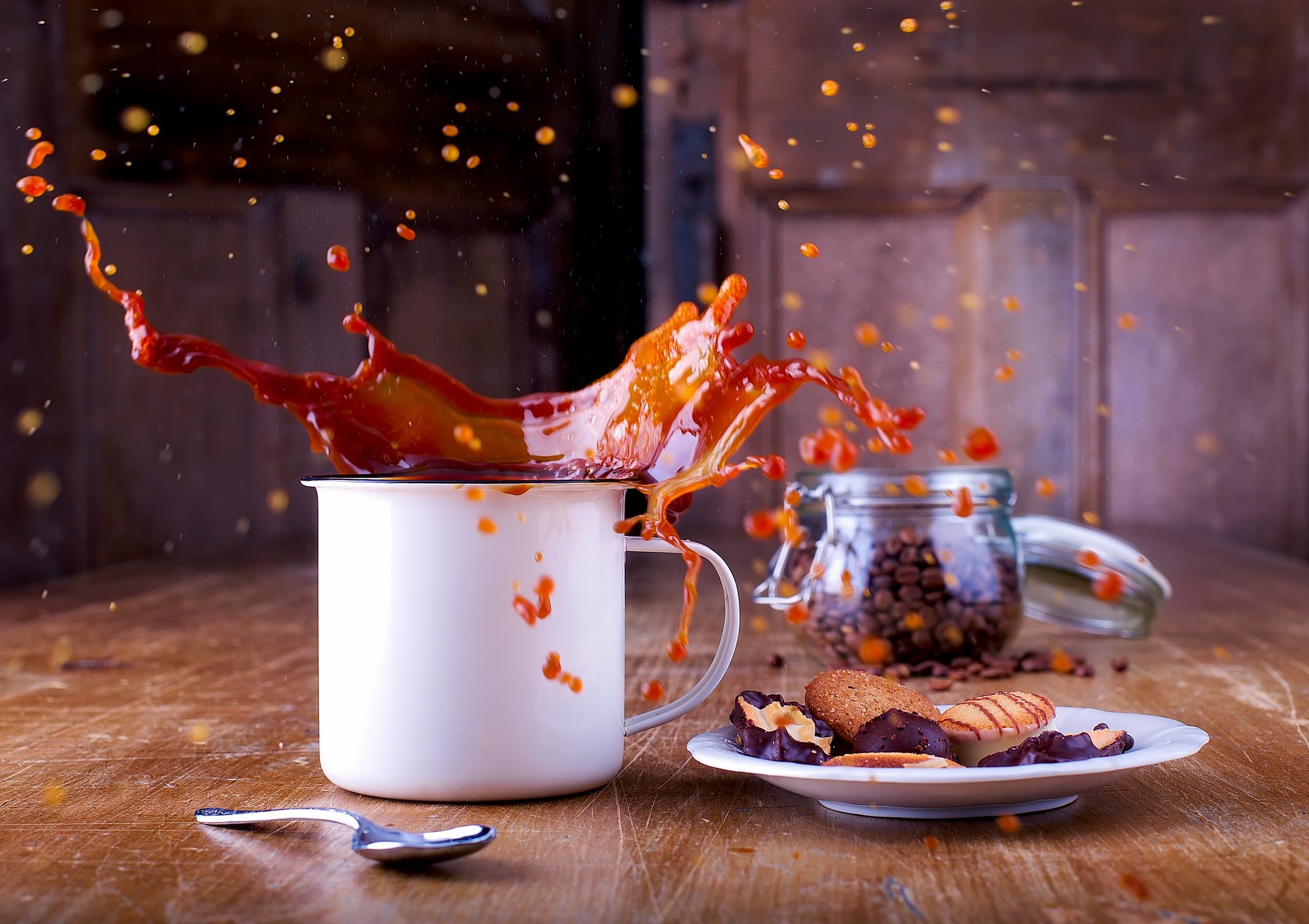 coffee cup spilled