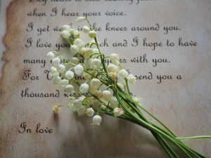 letter with flowers