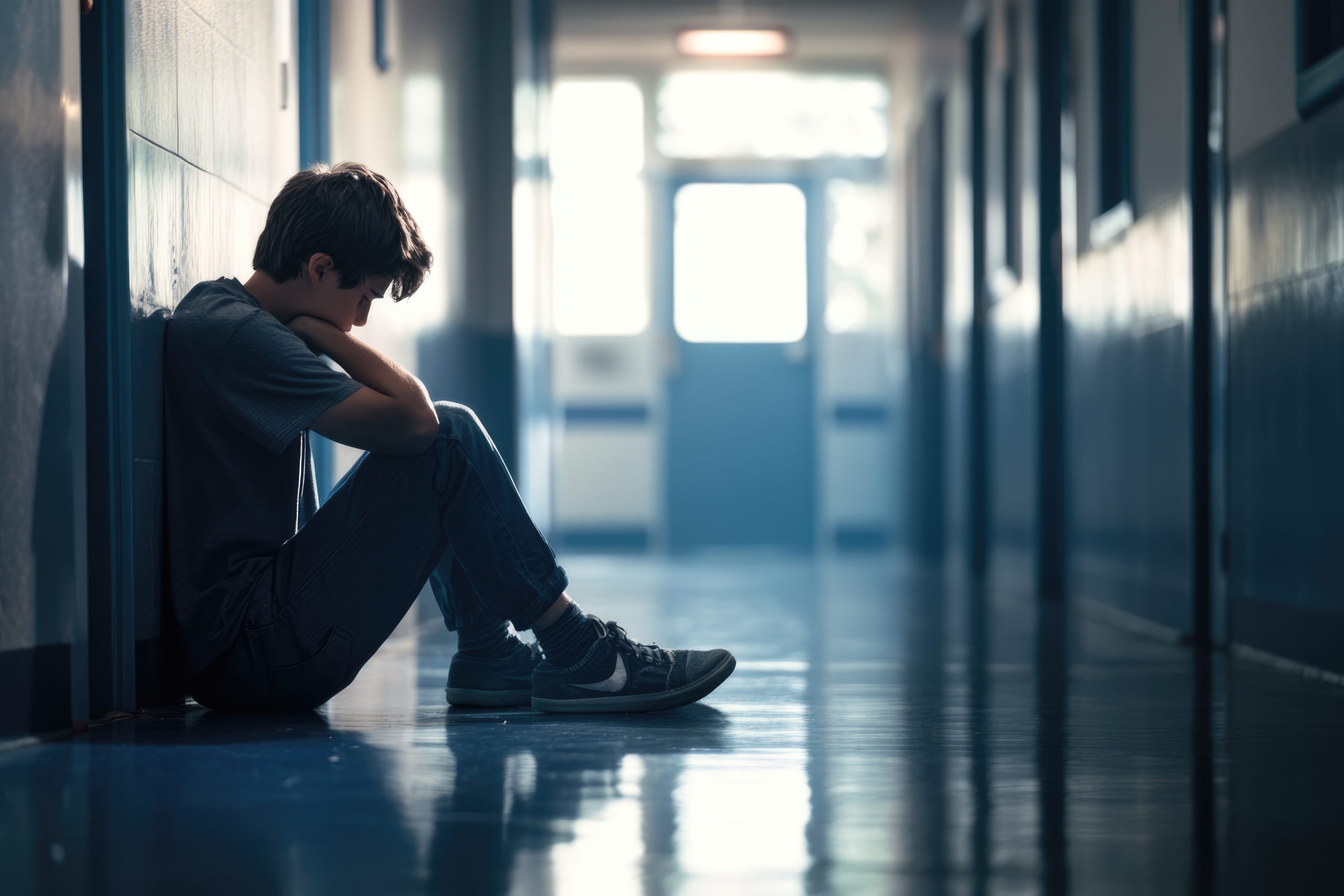 teen in school highway