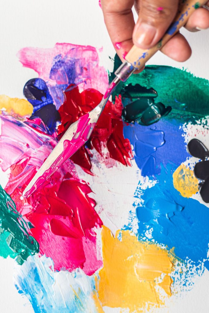 canvas with brushstrokes