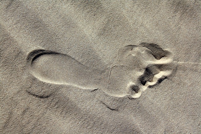 footprint in sand