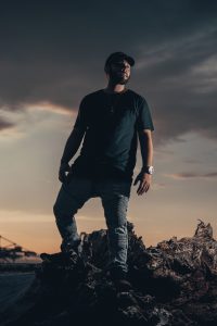 man on mountain